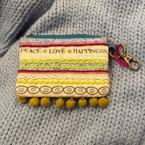 NATURAL LIFE Colorful Happiness Wallet with Pom-Poms